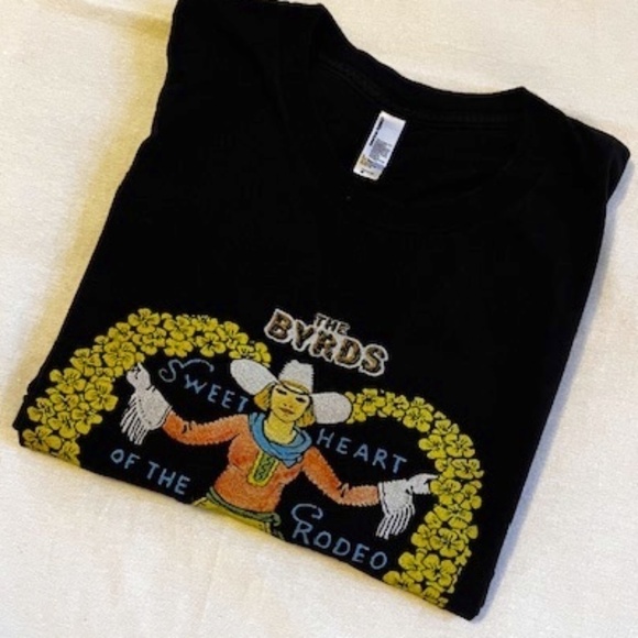 Vintage Medium Byrds/Gram Parsons T-Shirt - Picture 2 of 3